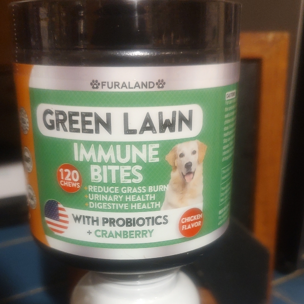 Green Lawn Immune Bites - Chicken Flavor With Probiotics Cranberry 120 Chew NIB